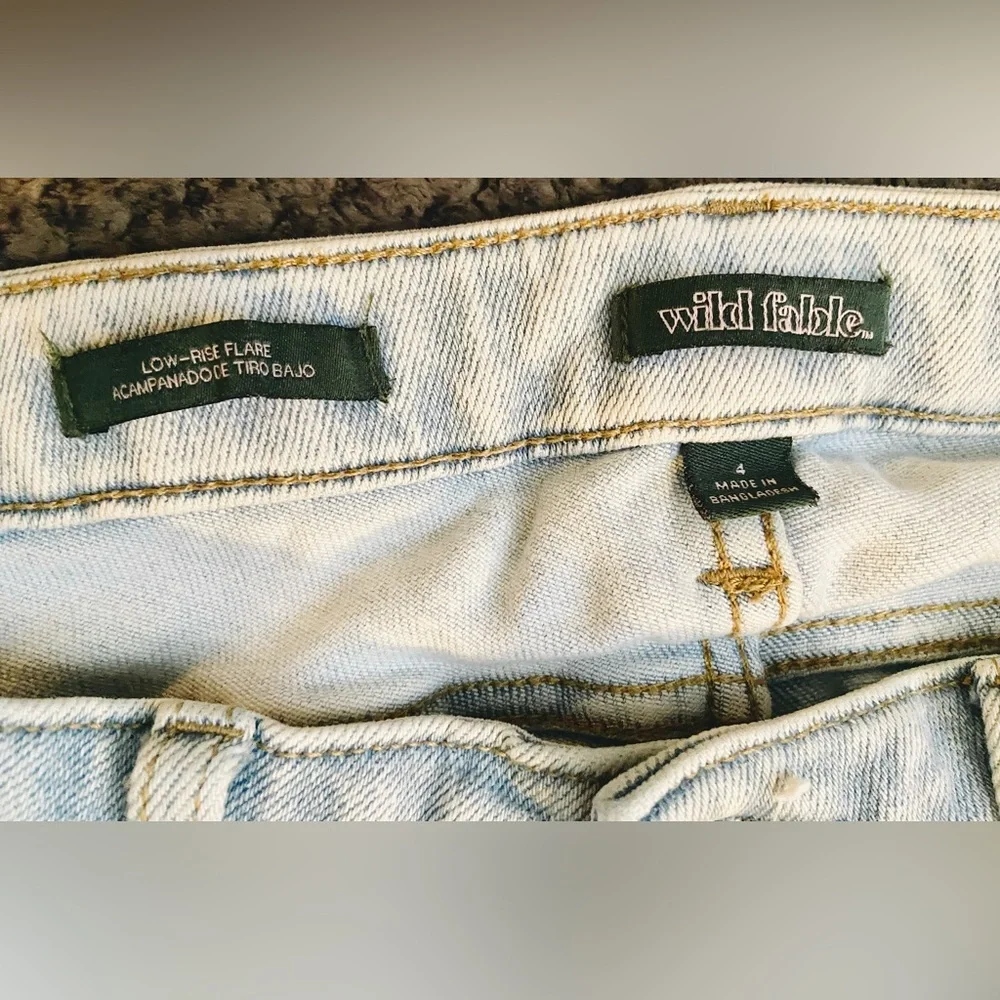 Women’s Wild Fable Light Blue Low Rise Flare Jeans - Picture 5 of 5